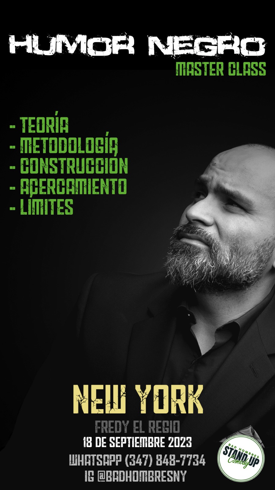 Buy tickets for HUMOR NEGRO, Master Class by FREDY EL REGIO HUMOR NEGRO, Master Class by FREDY EL REGIO