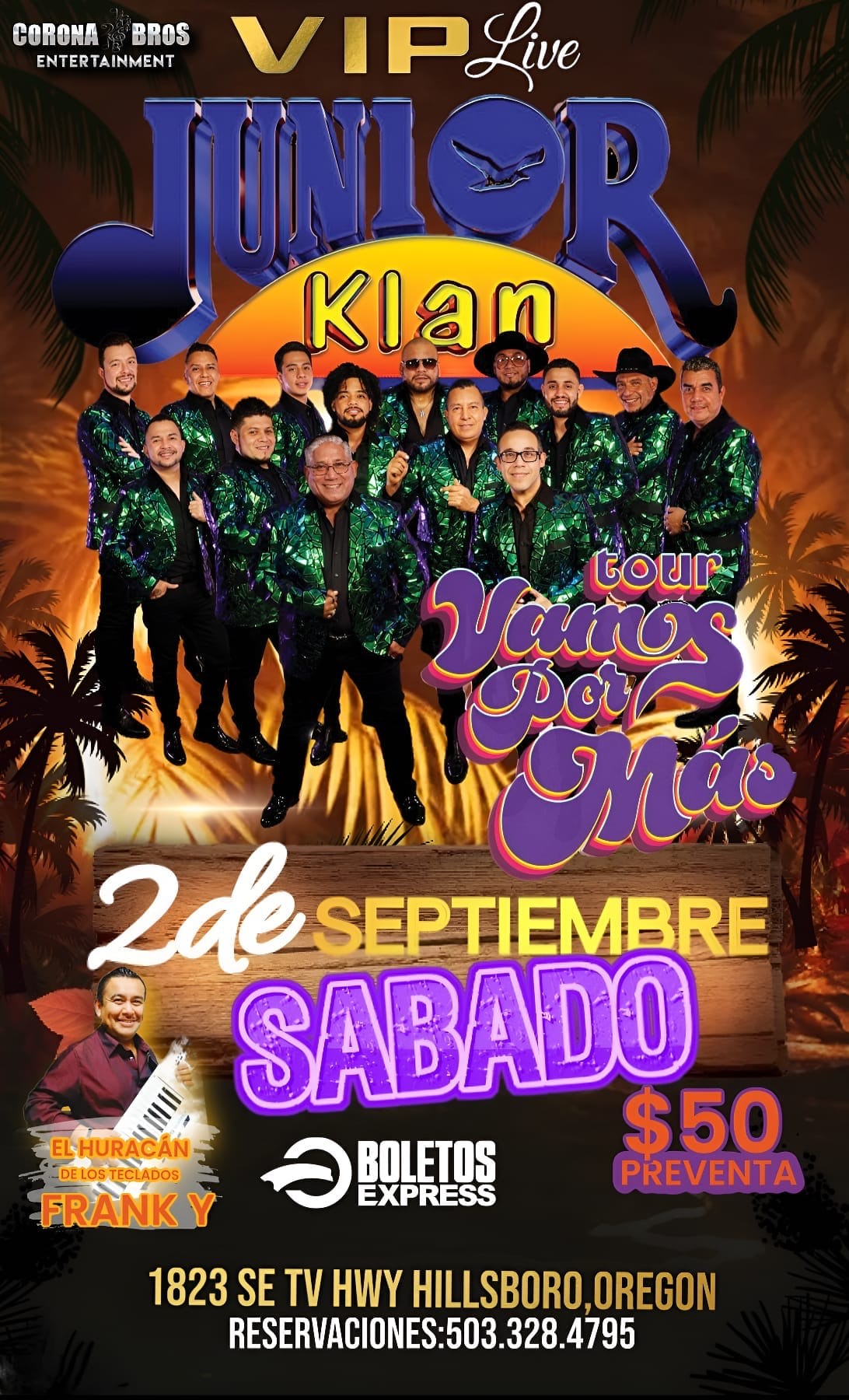 Buy tickets for JUNIOR KLAN & FRANKY EL HURACÁN DE LOS TECLADOS JUNIOR KLAN & FRANKY EL HURACÁN DE LOS TECLADOS