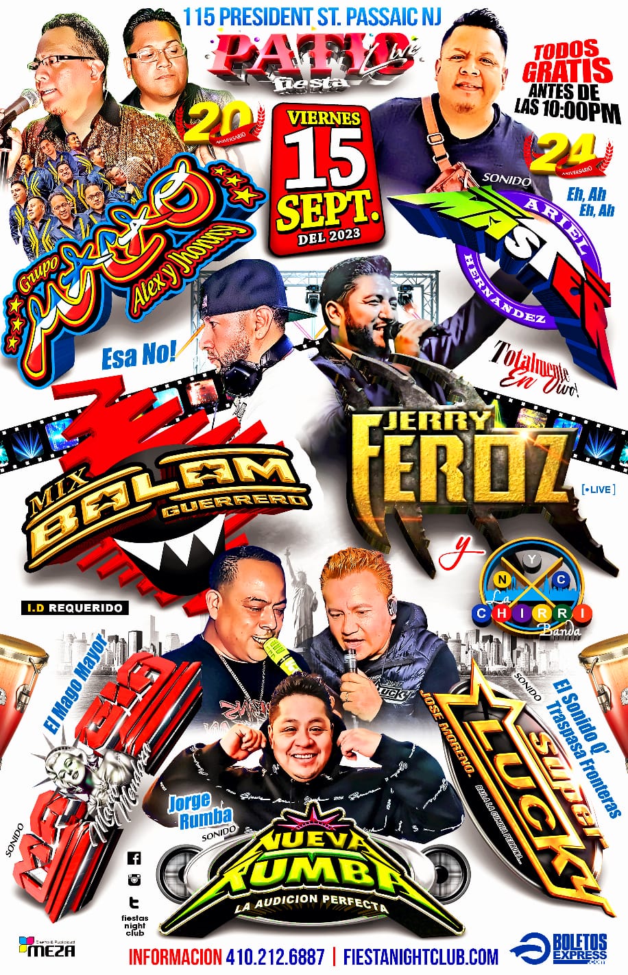 20 ANIVERSARIO GRUPO MACAO, 24 ANIVERSARIO SONIDO MASTER, MIX BALAM GUERRERO, JERRY FEROZ, SONIDO MAGIA, SUPER LUCKY, NUEVA RUMBA