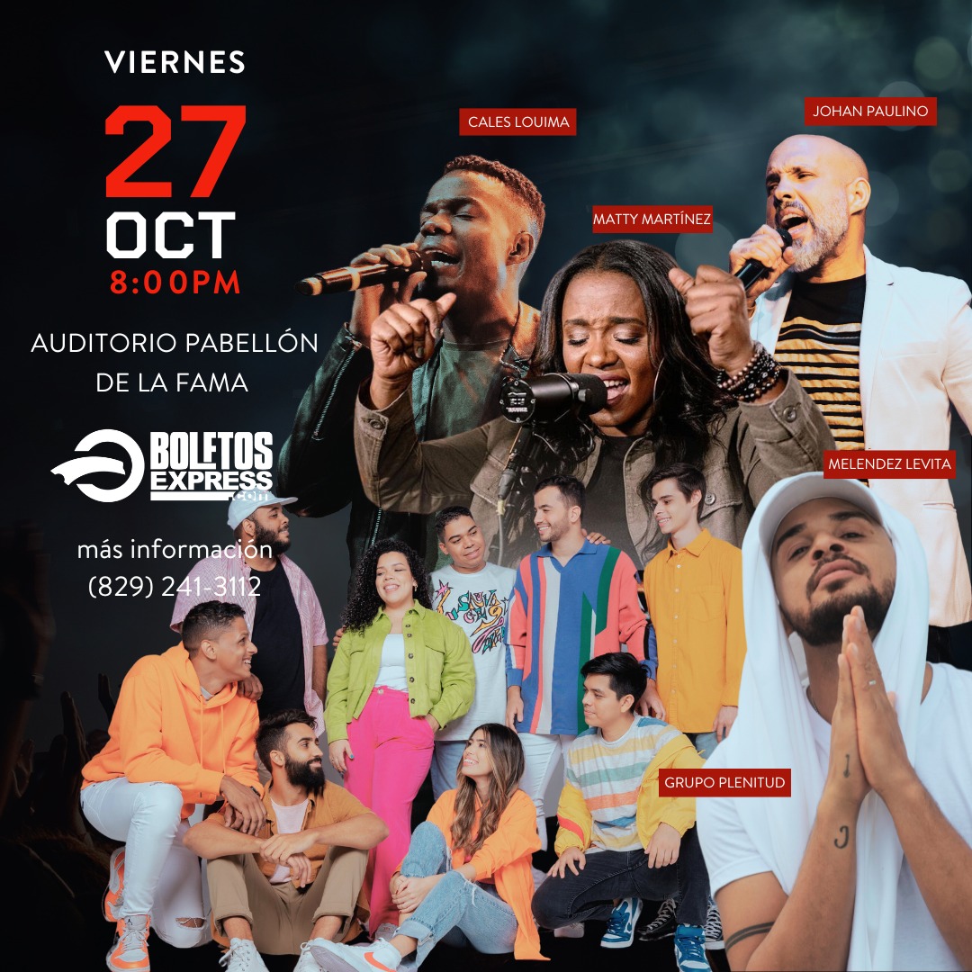Buy tickets for CALES LOUIMA, JOHAN PAULINO, MATTY MARTINEZ, MELENDEZ LEVITA, GRUPO PLENITUD CALES LOUIMA, JOHAN PAULINO, MATTY MARTINEZ, MELENDEZ LEVITA, GRUPO PLENITUD