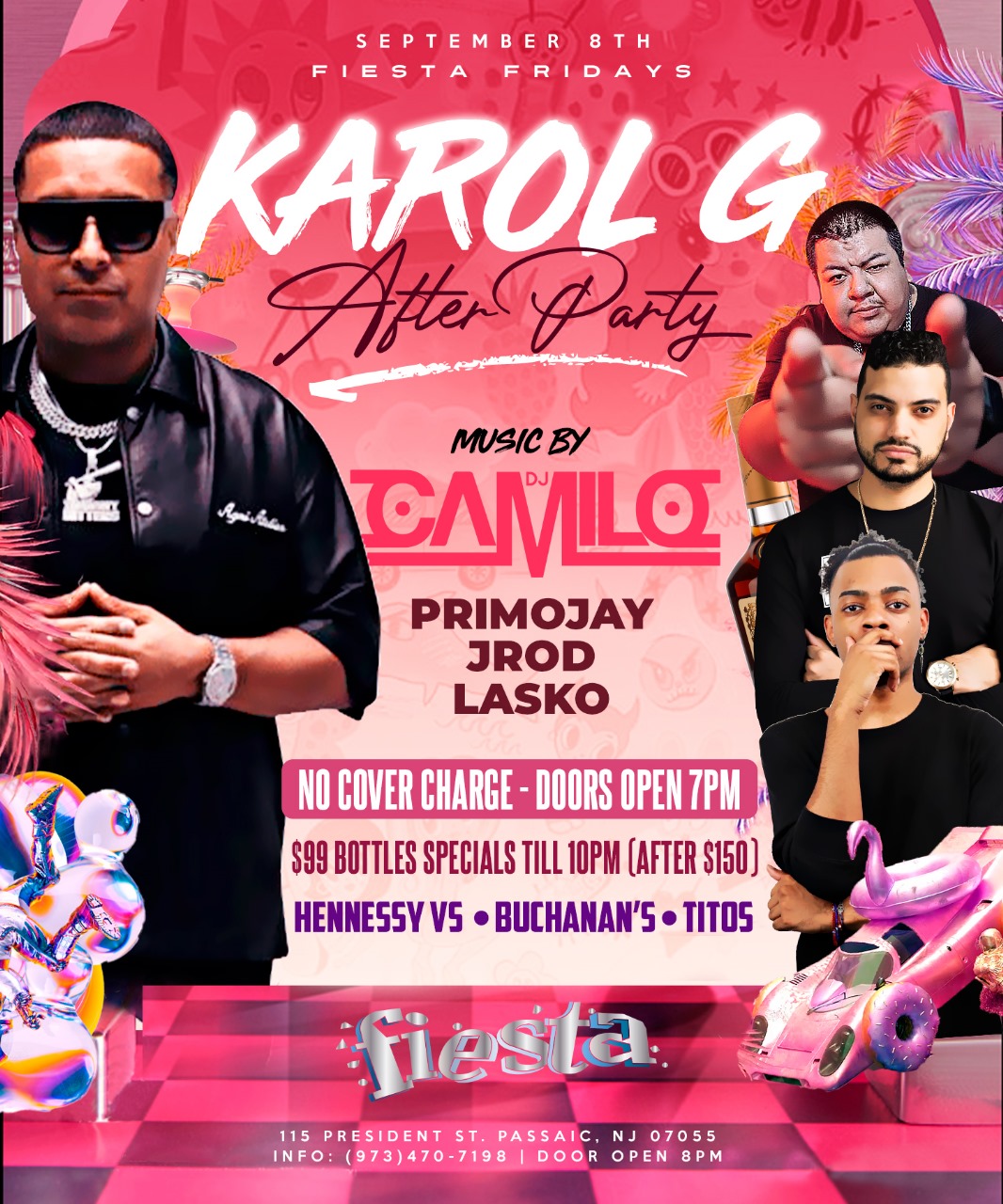 Buy tickets for KAROL G AFTER PARTY MUSIC BY DJ CAMILO, PRIMO JAY, JROD, LASKO KAROL G AFTER PARTY MUSIC BY DJ CAMILO, PRIMO JAY, JROD, LASKO
