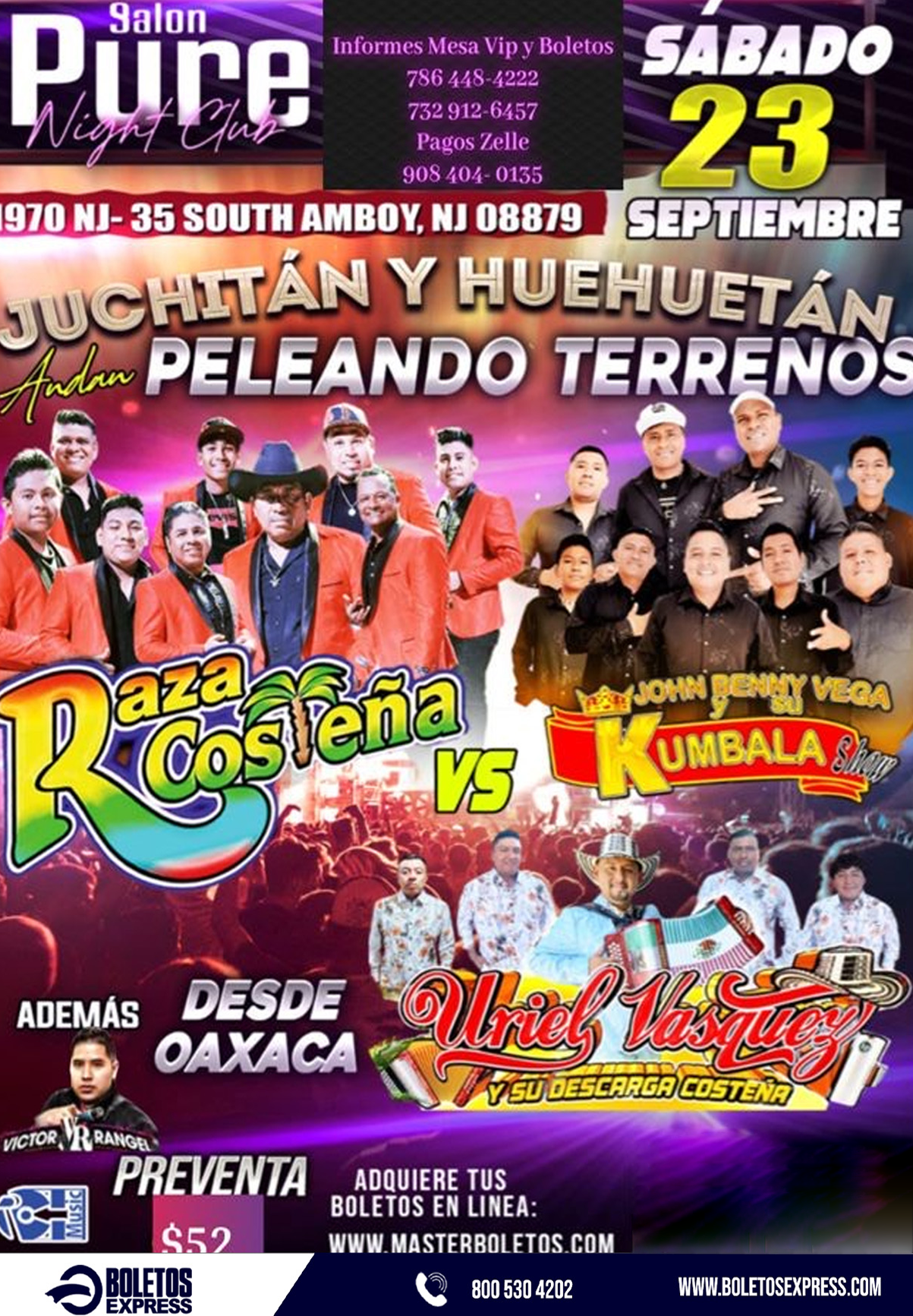 Buy tickets for RAZA COSTEÑA VS JOHN BENNY VEGA Y SU KUMBALA RAZA COSTEÑA VS JOHN BENNY VEGA Y SU KUMBALA