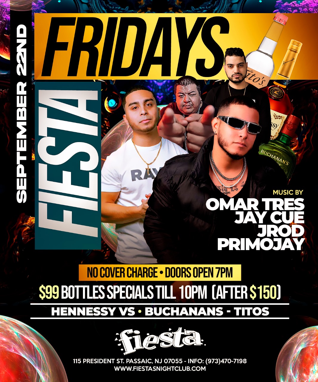 Buy tickets for Omar Tres, Jay Cue, J-Rod, Primo Jay in Fiesta Fridays Omar Tres, Jay Cue, J-Rod, Primo Jay in Fiesta Fridays