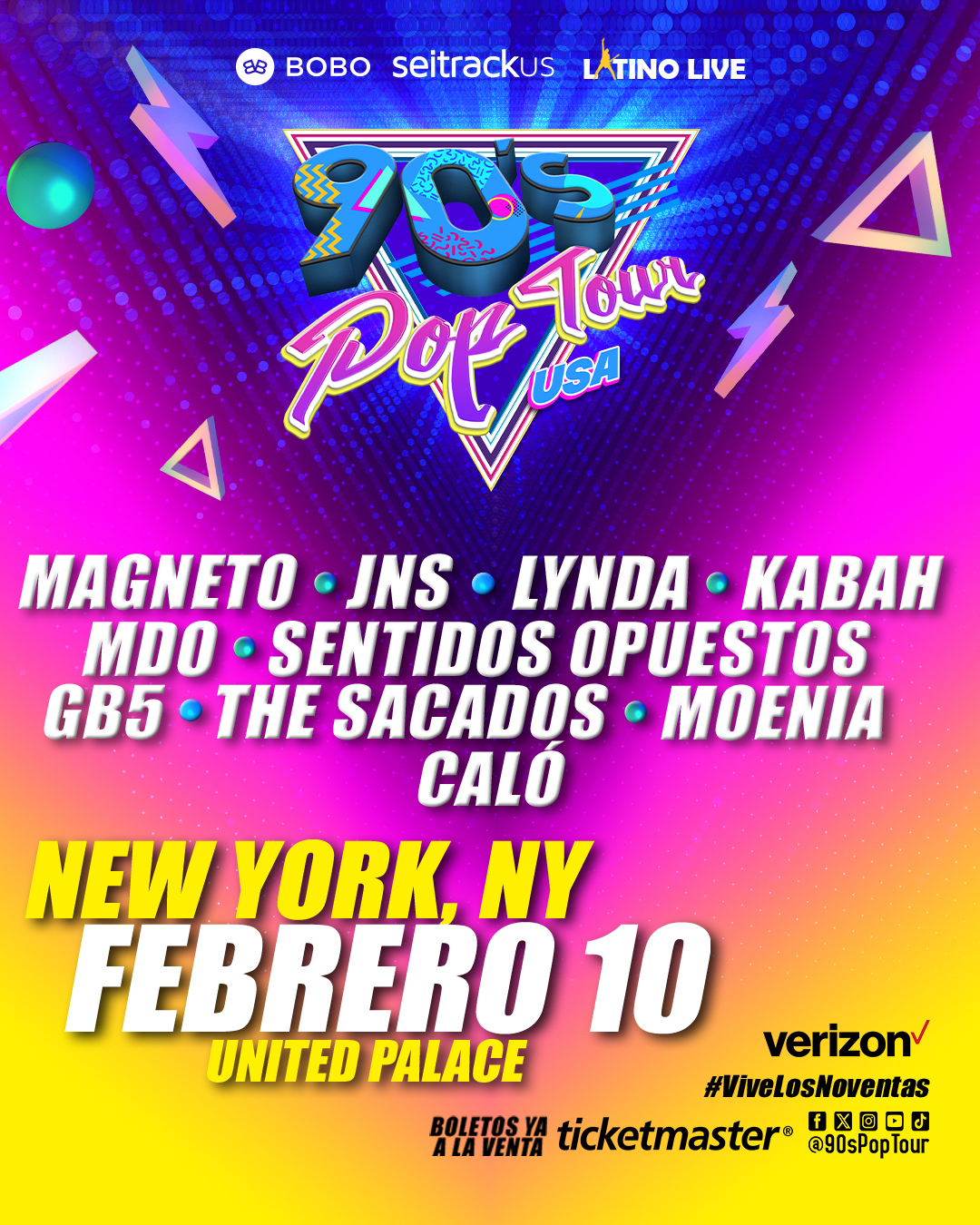 90's Pop Tour Us Tour 2025 Tickets BoletosExpress