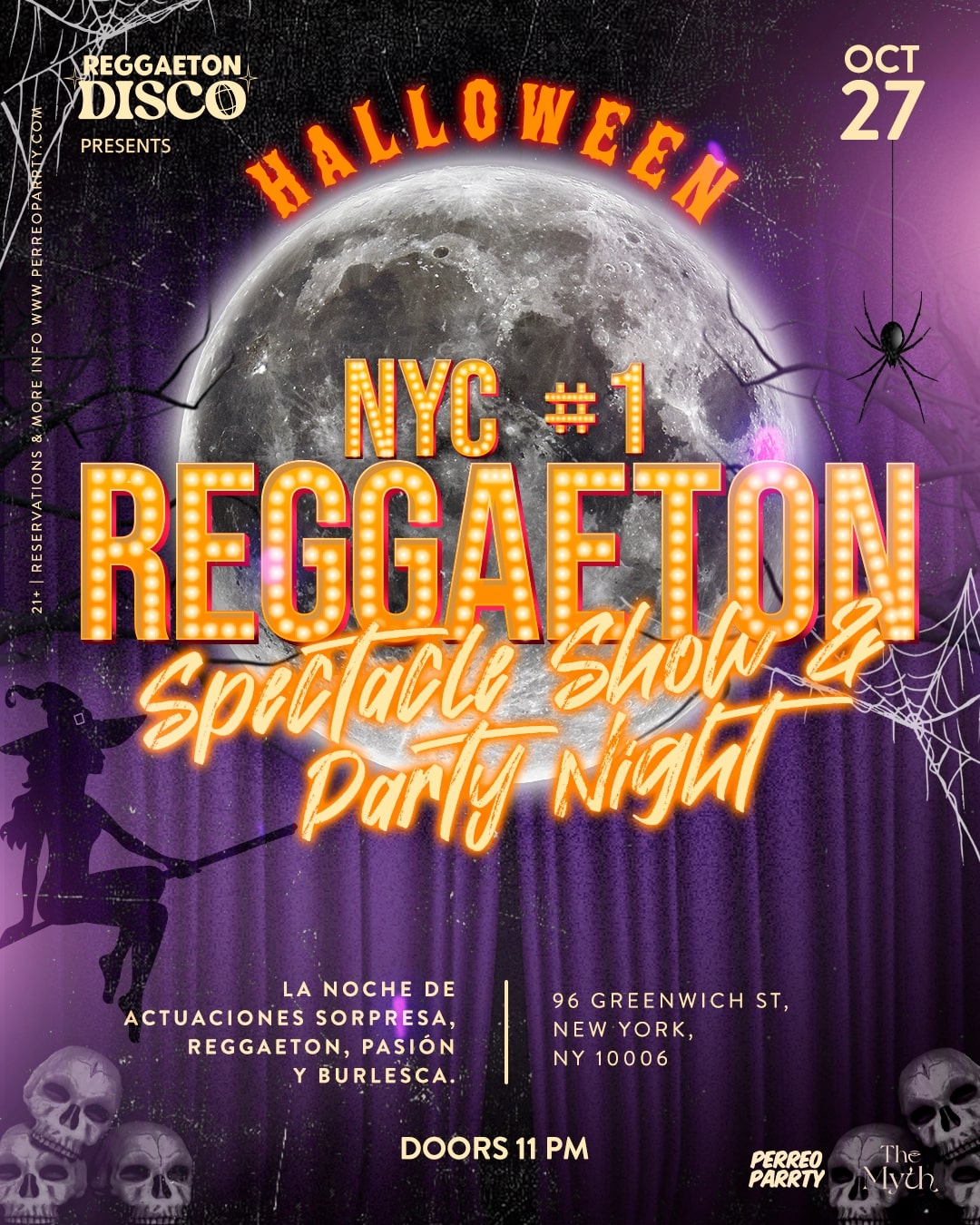 REGGAETON DISCO - HALLOWEEN EDITION - Variety Show & Party Night NYC