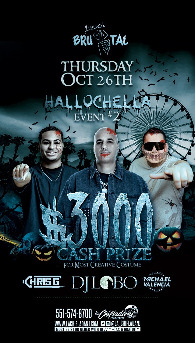 Buy tickets for HALLOCHELLA EVENT #2 AT LA CHIFLADA HALLOCHELLA EVENT #2 AT LA CHIFLADA