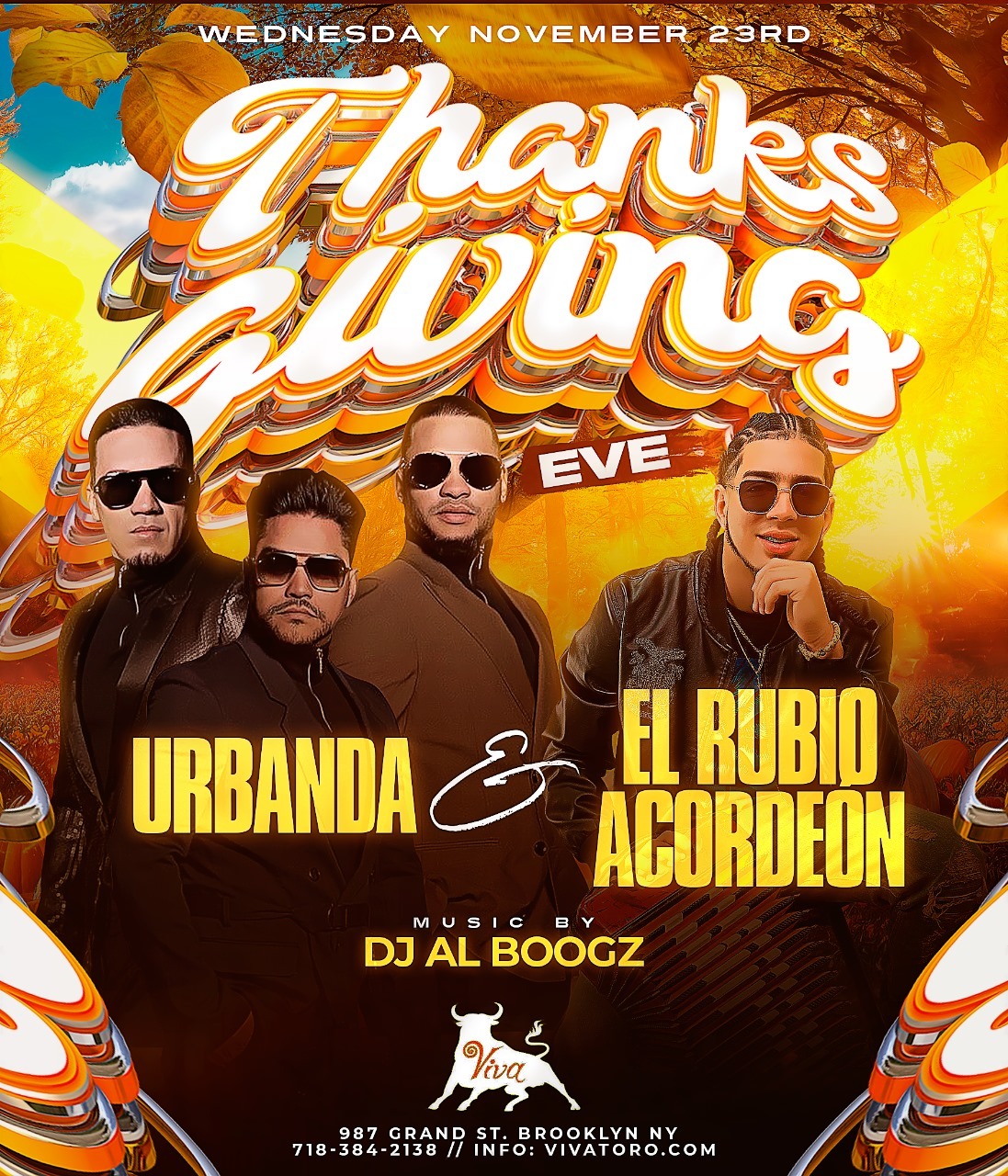 Buy tickets for Tipicazo El Rubio Acordeón & Urbanda Thanksgiving Eve Tipicazo El Rubio Acordeón & Urbanda Thanksgiving Eve