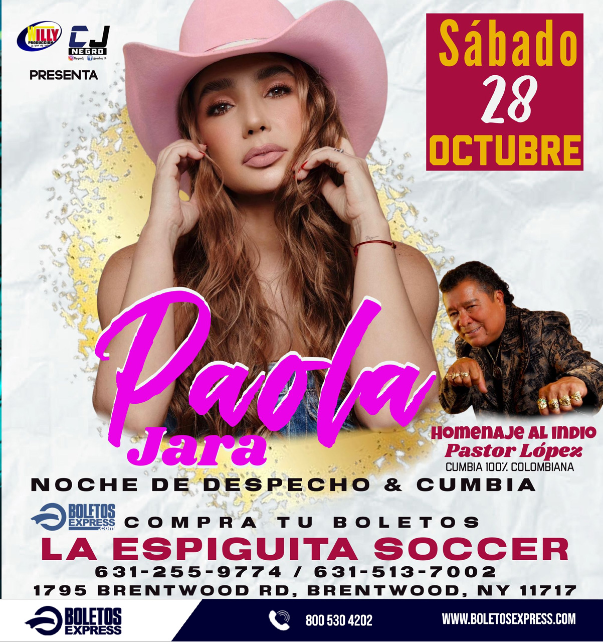 Buy tickets for PAOLA JARA, NOCHE DE DESPECHO & CUMBIA PAOLA JARA, NOCHE DE DESPECHO & CUMBIA