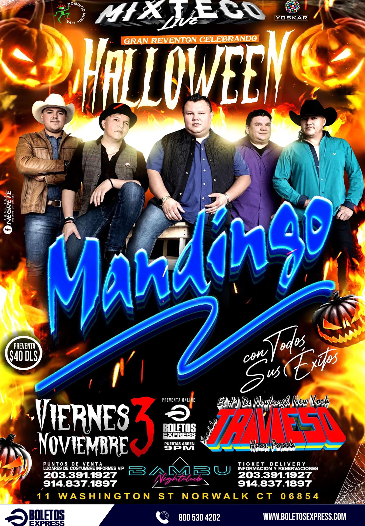 Buy tickets for CELEBRANDO HALLOWEEN MANDINGO CON TODOS SU EXITOS CELEBRANDO HALLOWEEN MANDINGO CON TODOS SU EXITOS