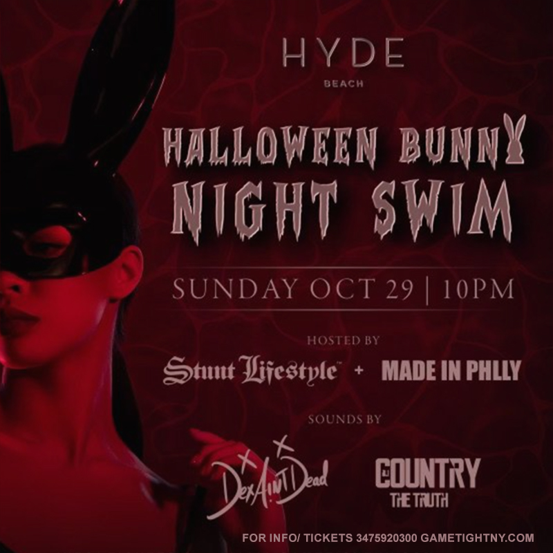 Hyde Beach at SLS South Beach Miami Night Swim Halloween party 2023