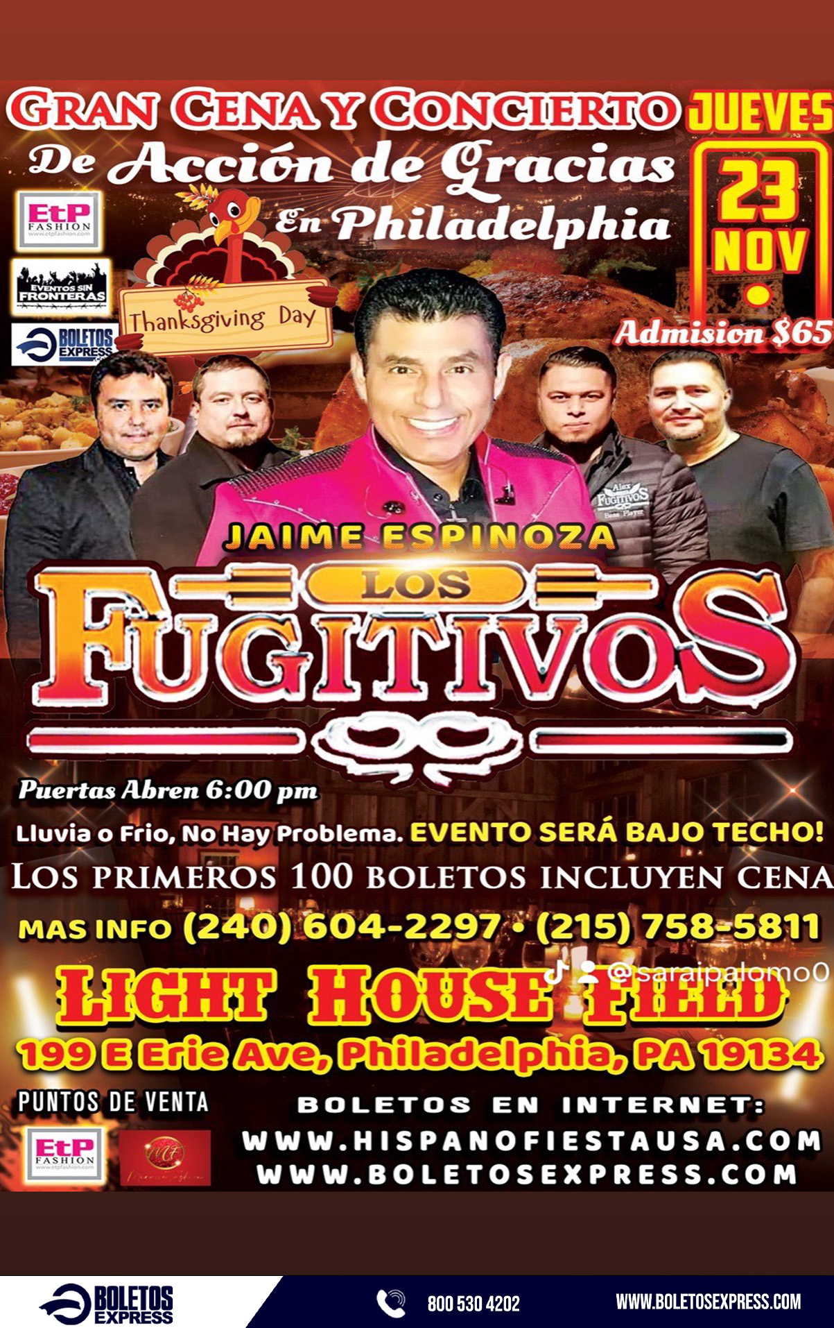 Buy tickets for JAIME ESPINOSA LOS FUGITIVOS & PACO PINEDA JAIME ESPINOSA LOS FUGITIVOS & PACO PINEDA