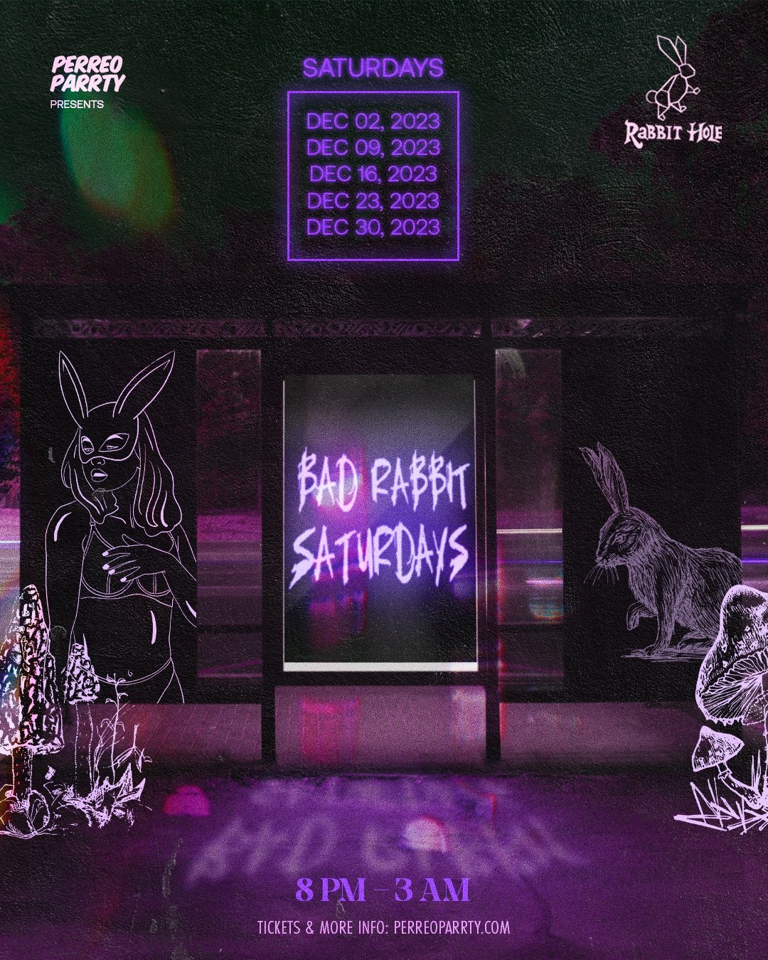 Bad Rabbit Saturdays: Latin & Reggaetón Party @ Rabbit Hole Times Square
