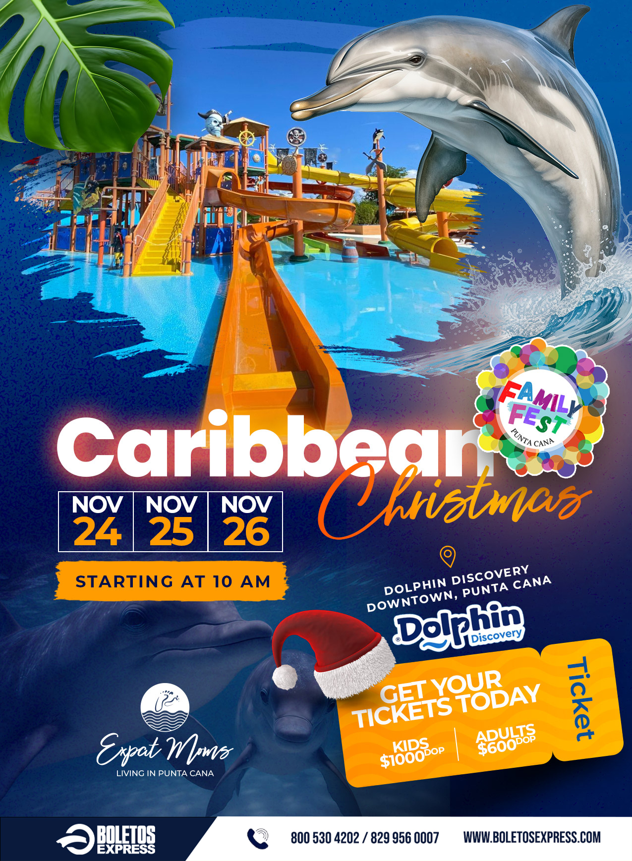 Buy tickets for Caribbean Christmas @ Dolphin Discovery Punta Cana - NOV 24 Caribbean Christmas @ Dolphin Discovery Punta Cana - NOV 24