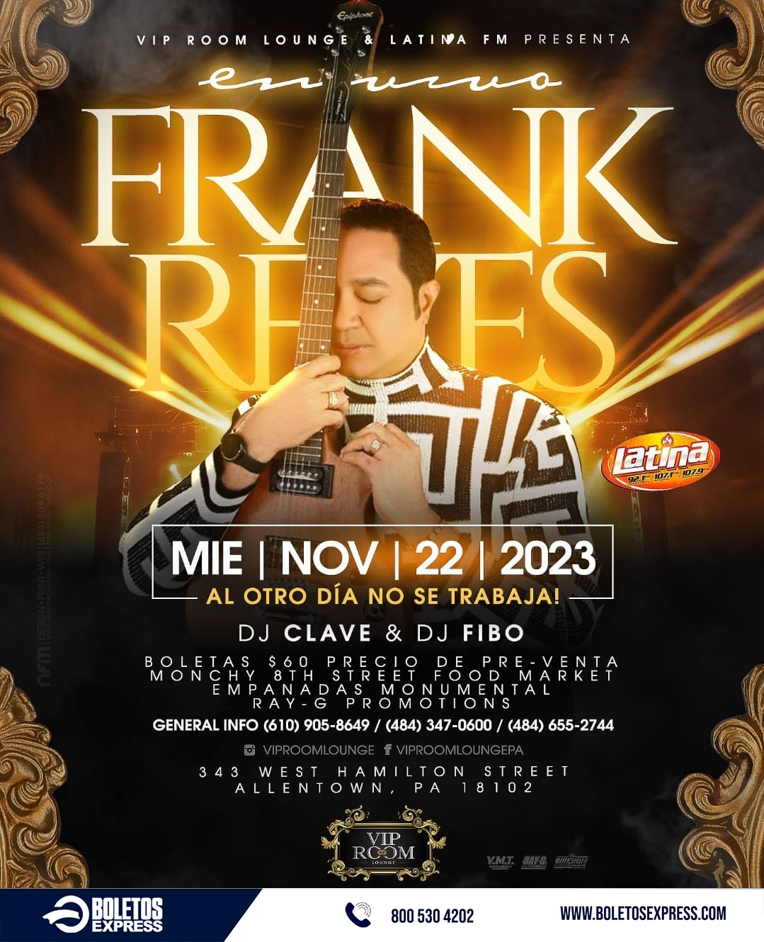 Buy tickets for FRANK REYES FRANK REYES