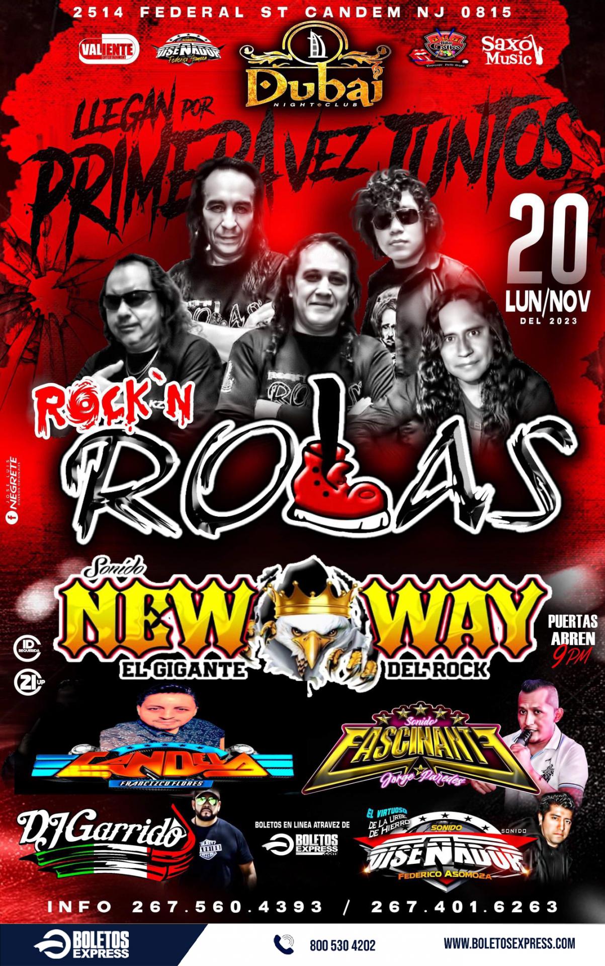 Buy tickets for ROCK'N ROLAS & SONIDO NEW WAY ROCK'N ROLAS & SONIDO NEW WAY
