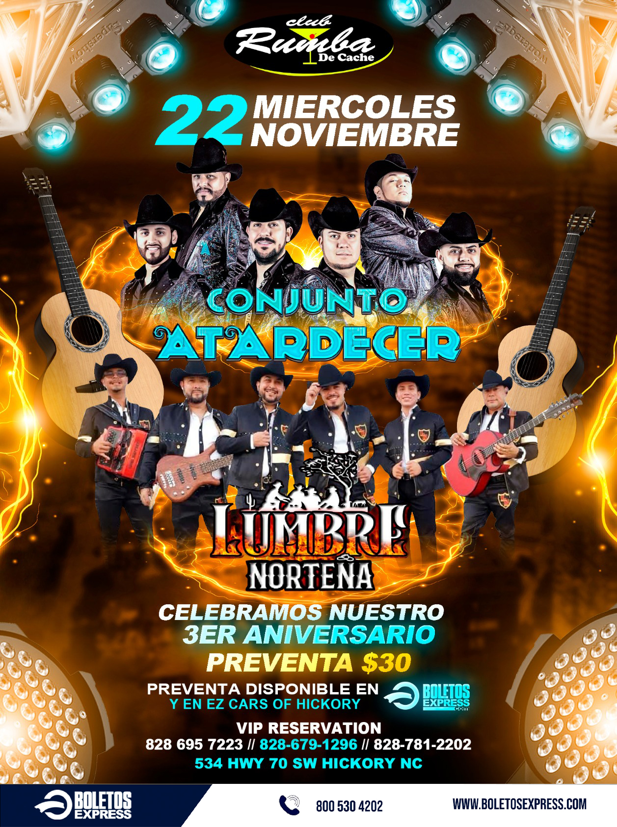 Buy tickets for CONJUNTO ATARDECER & LUMBRE NORTEÑA CONJUNTO ATARDECER & LUMBRE NORTEÑA