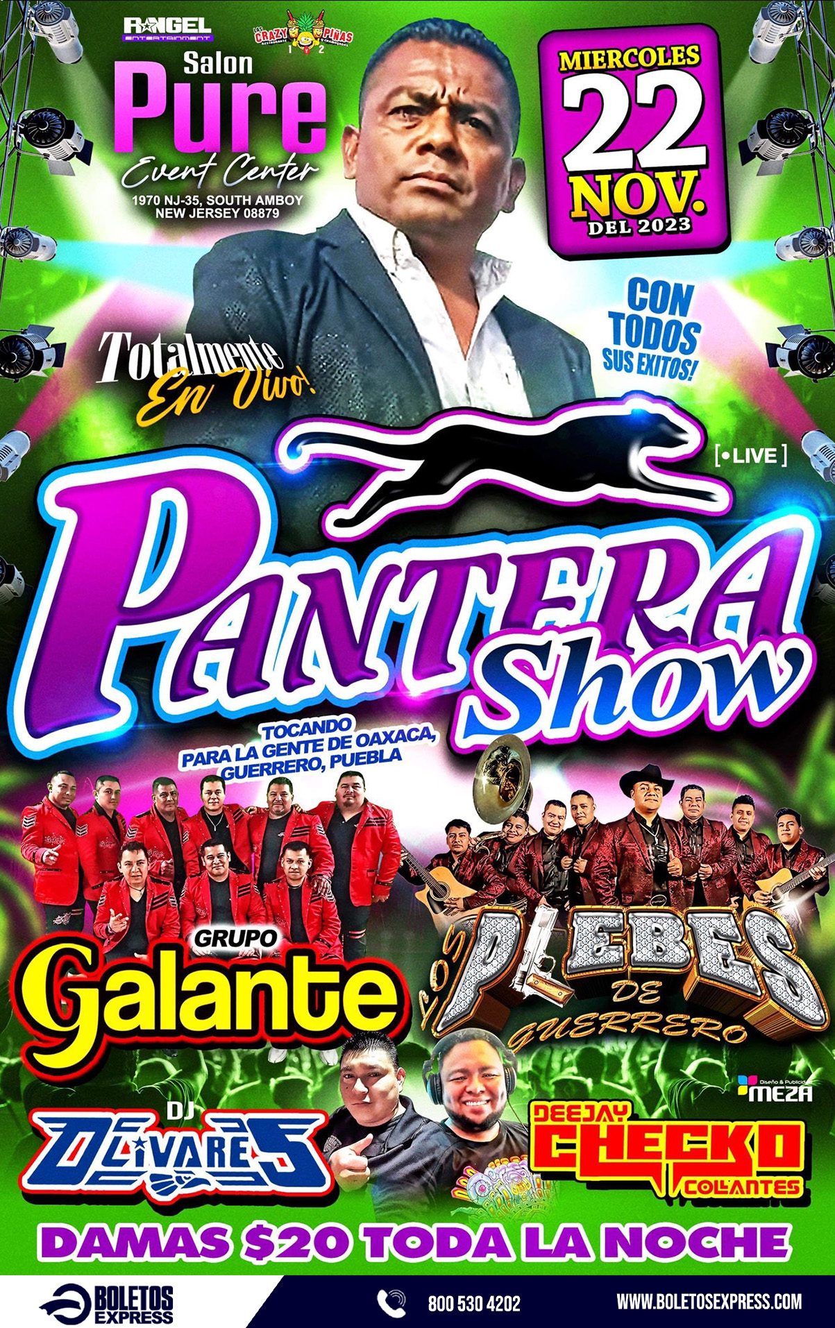 Buy tickets for PANTERA SHOW | GRUPO GALANTE | PIEBES DE GUERRERO PANTERA SHOW | GRUPO GALANTE | PIEBES DE GUERRERO