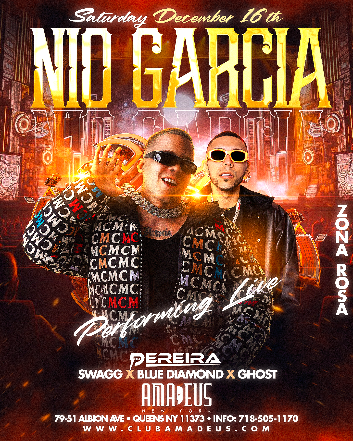 NIO GARCIA PERFORMING LIVE - MUSIC BY DJ PEREIRA