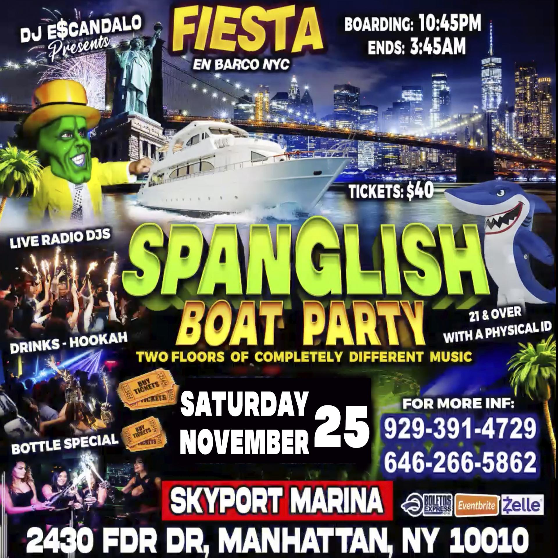 Spanglish Boat Party Tickets BoletosExpress spanglish-boat-party-tickets-boletosexpress