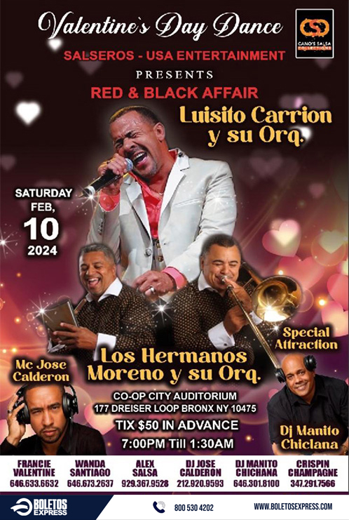 Buy tickets for LUISITO CARRION Y SU ORQUESTA | LOS HERMANOS MORENO Y SU ORQUESTA CON DJ MANITO CHICLANA & MC JOSE CALDERON LUISITO CARRION Y SU ORQUESTA | LOS HERMANOS MORENO Y SU ORQUESTA CON DJ MANITO CHICLANA & MC JOSE CALDERON