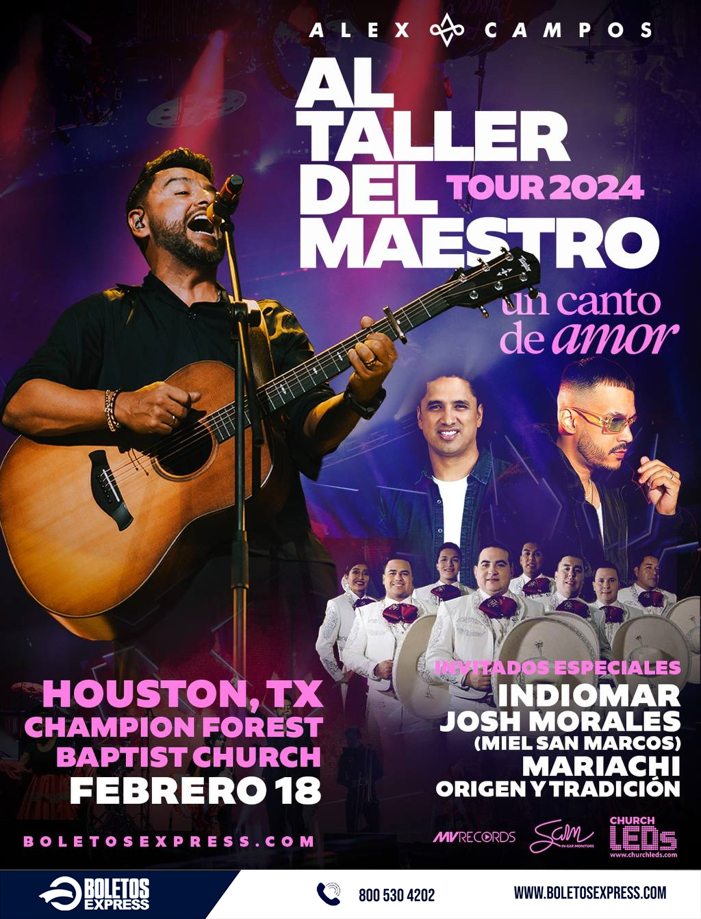 Buy tickets for AL TALLER DEL MAESTRO, UN CANTO DE AMOR. ALEX CAMPOS, HOUSTON, TX AL TALLER DEL MAESTRO, UN CANTO DE AMOR. ALEX CAMPOS, HOUSTON, TX