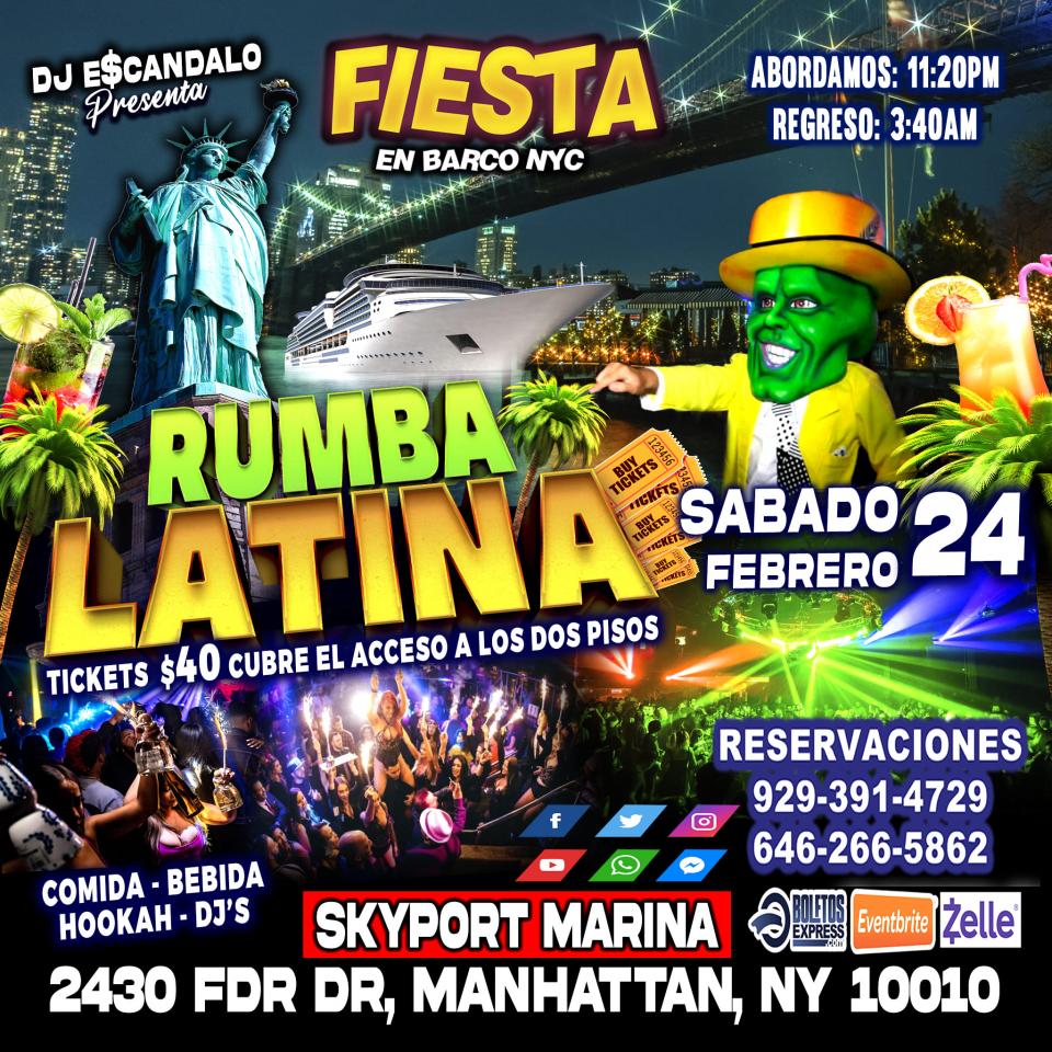 Buy tickets for RUMBA LATINA EN BARCO + RADIO DJ'S + MANHATTAN NY RUMBA LATINA EN BARCO + RADIO DJ'S + MANHATTAN NY
