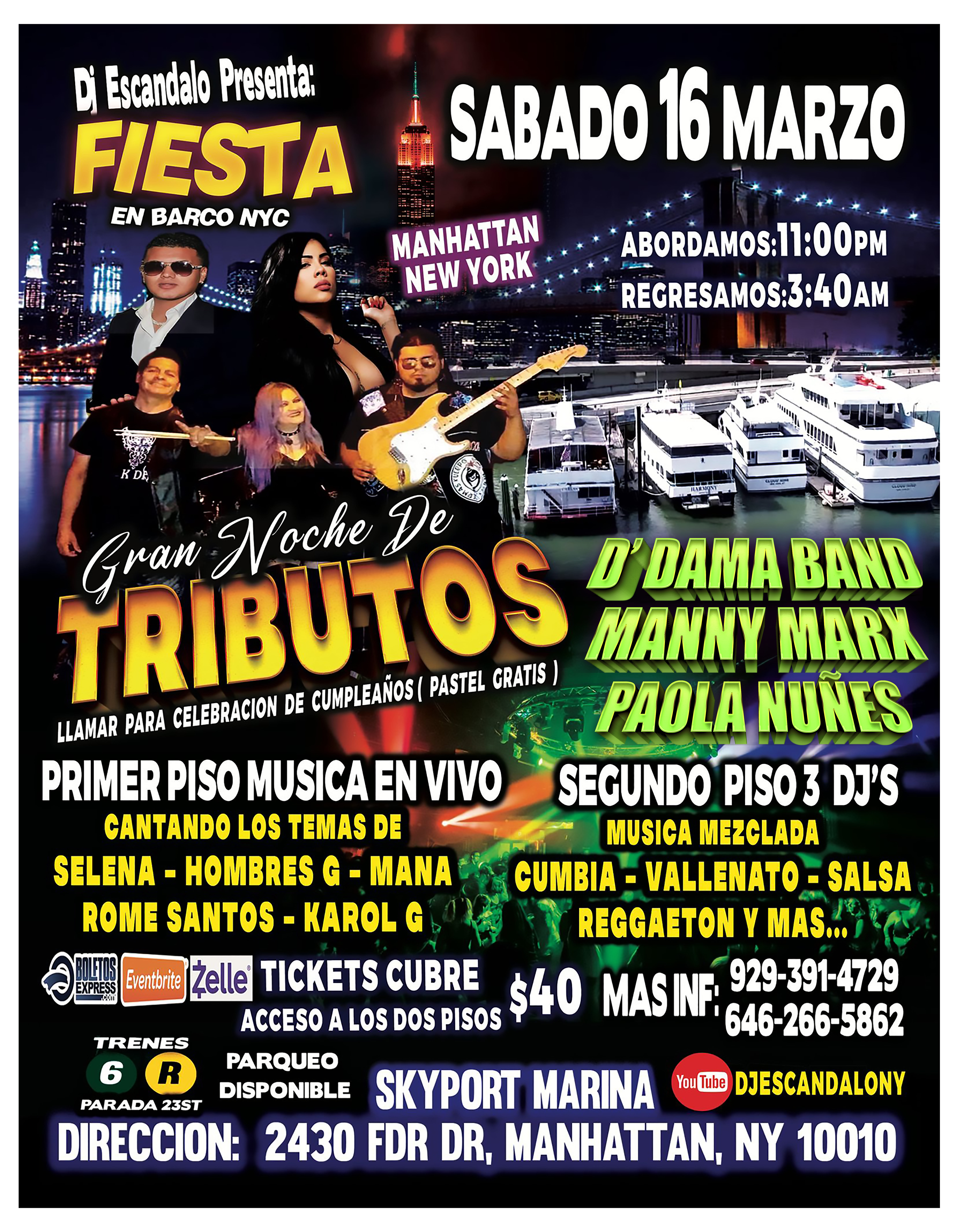 Buy tickets for RUMBA LATINA EN BARCO + RADIO DJ'S + MANHATTAN NY RUMBA LATINA EN BARCO + RADIO DJ'S + MANHATTAN NY