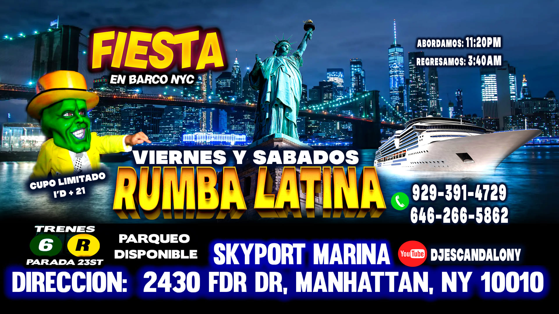 Buy tickets for RUMBA LATINA EN BARCO + RADIO DJ'S + MANHATTAN NY RUMBA LATINA EN BARCO + RADIO DJ'S + MANHATTAN NY