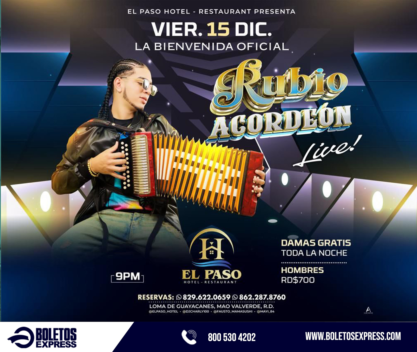 EL RUBIO ACORDEÓN LIVE Tickets - BoletosExpress