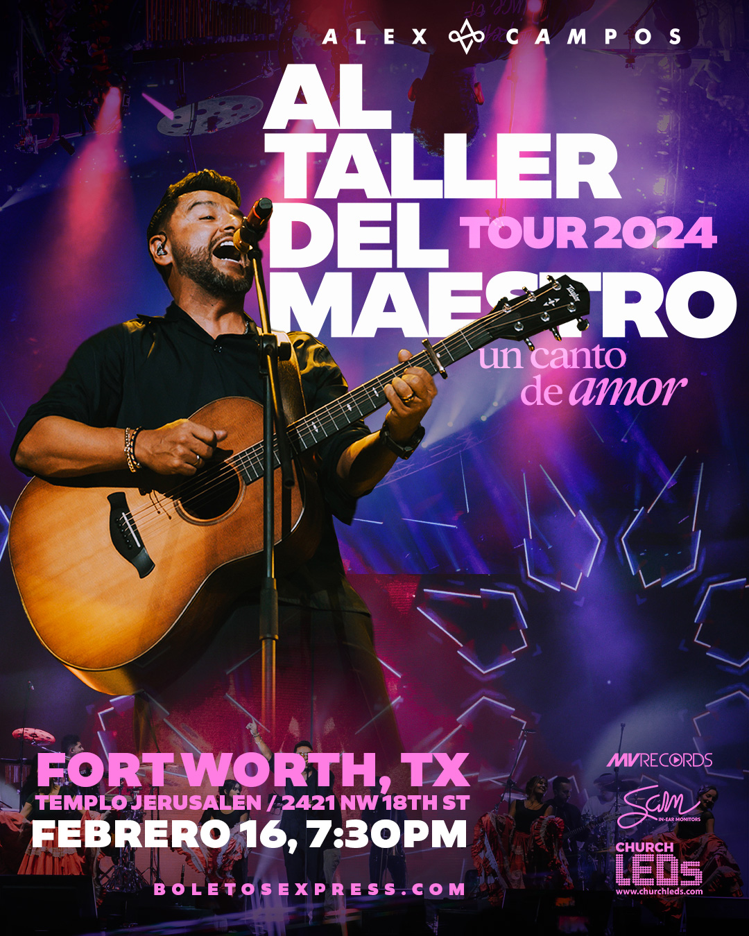 Buy tickets for AL TALLER DEL MAESTRO, UN CANTO DE AMOR. ALEX CAMPOS, FORT WORTH, TX AL TALLER DEL MAESTRO, UN CANTO DE AMOR. ALEX CAMPOS, FORT WORTH, TX