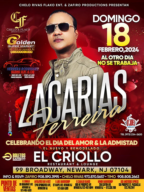 ZACARIAS FERREIRA Tickets - BoletosExpress