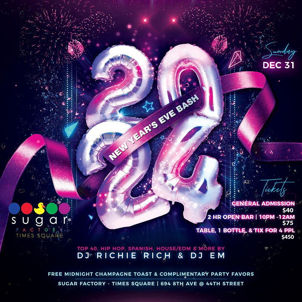 NYE BALLDROP @ SUGAR FACTORY Times Square