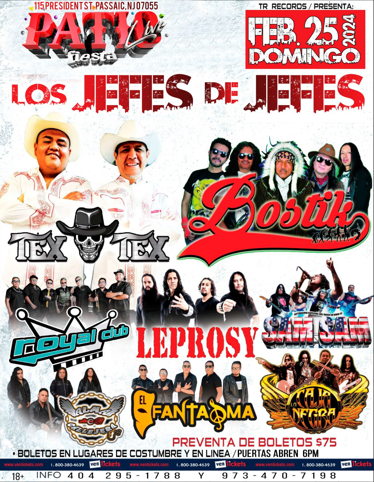 TEX TEX, BANDA BOSTIK, ROYAL CLUB, LEPROSY, SAM SAM Y MAS