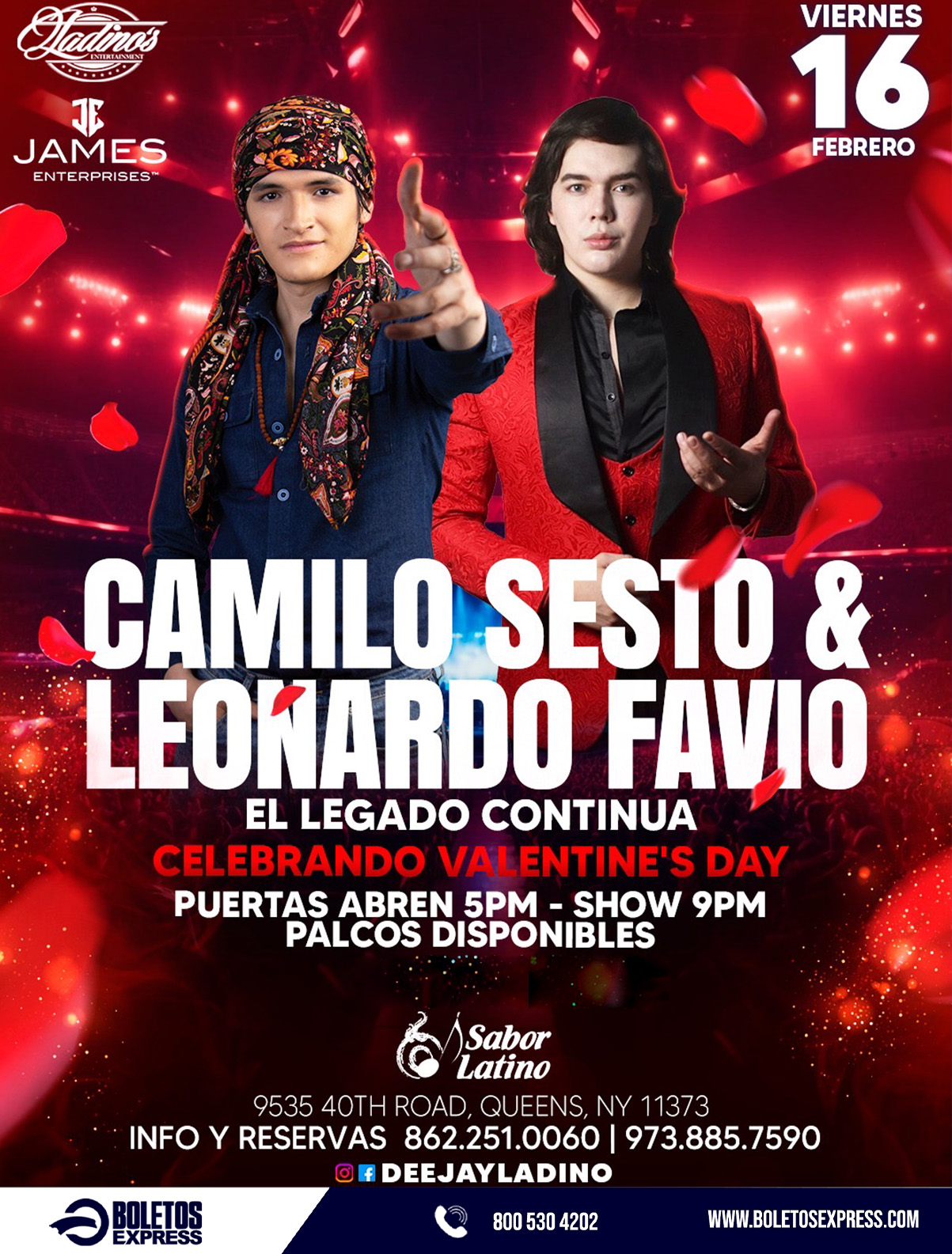 Buy tickets for CAMILO SESTO & LEONARDO FAVIO CAMILO SESTO & LEONARDO FAVIO