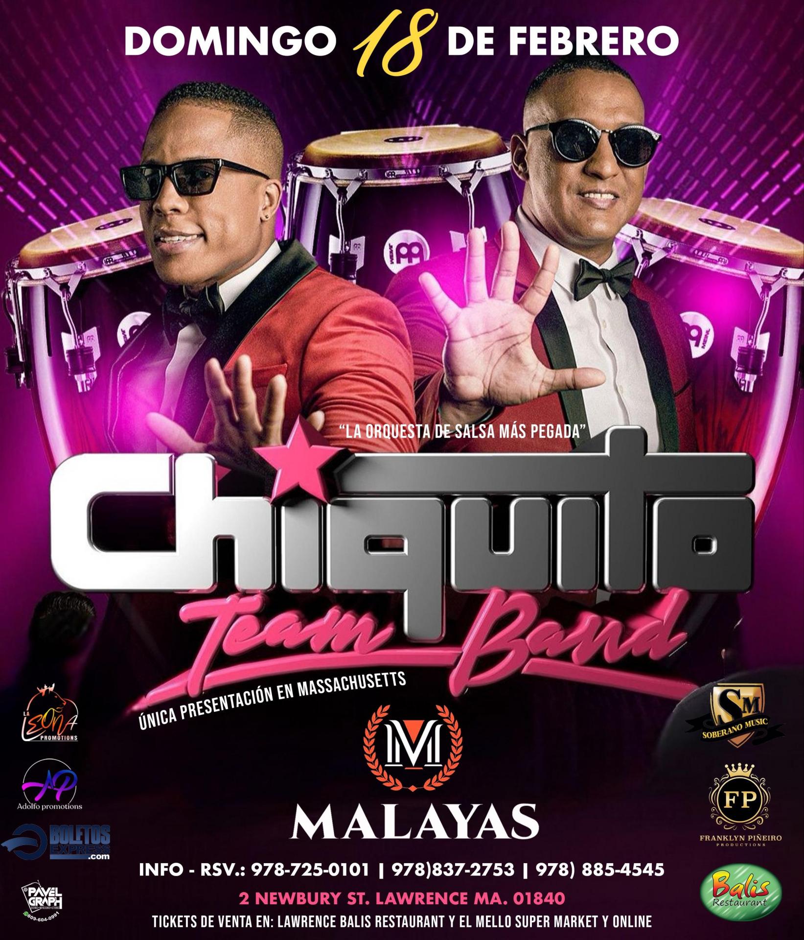 Buy tickets for Chiquito Team Band Chiquito Team Band