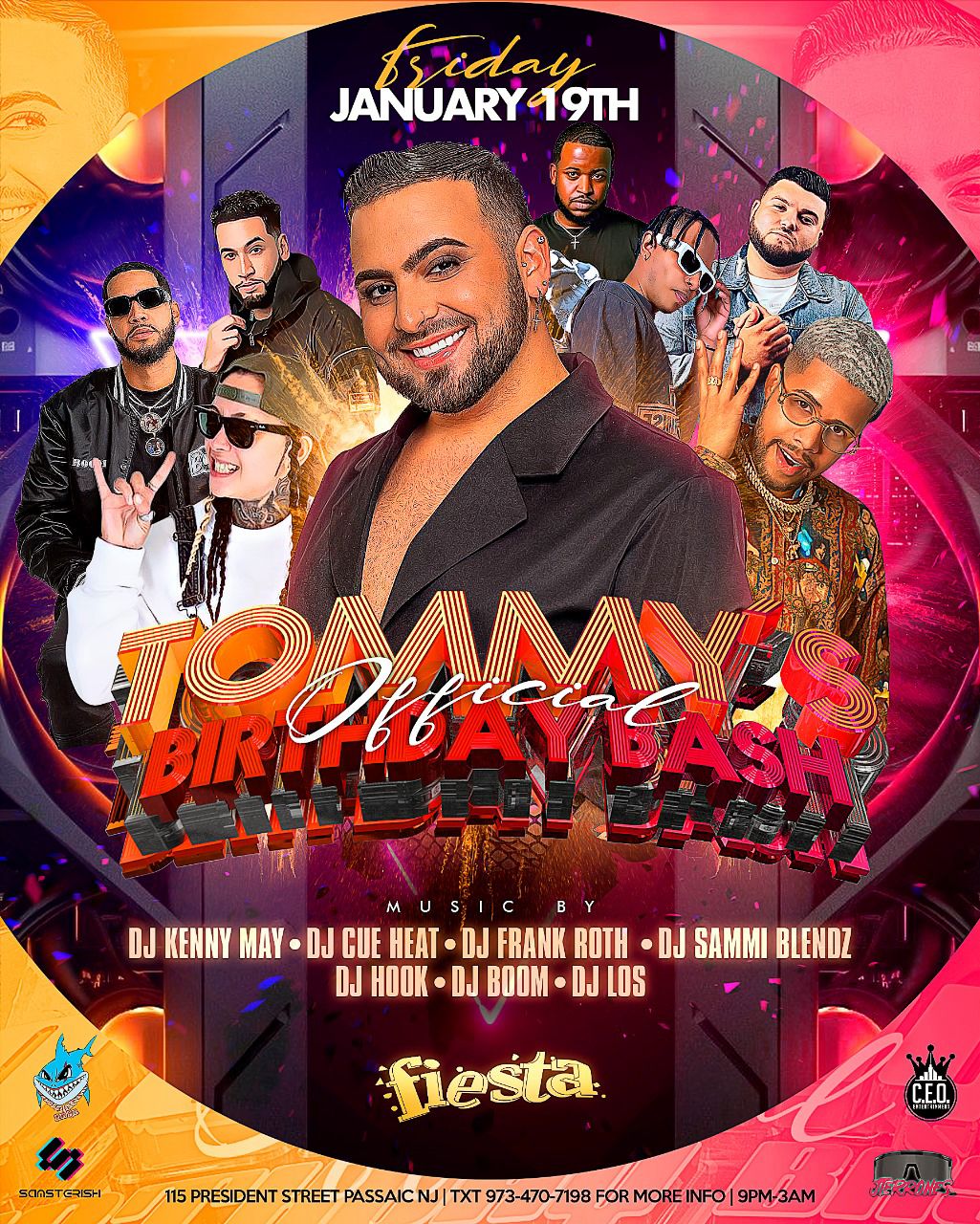 Buy tickets for TOMMYS OFICIAL BIRTHDAY BASH, MUSIC BY DJ KENNY MAY, DJ CUE HEAT, DJ FRANK ROTH, DS SAMMI BLENDZ, DJ HOOK, DJ BOOM, DJ LOS TOMMYS OFICIAL BIRTHDAY BASH, MUSIC BY DJ KENNY MAY, DJ CUE HEAT, DJ FRANK ROTH, DS SAMMI BLENDZ, DJ HOOK, DJ BOOM, DJ LOS