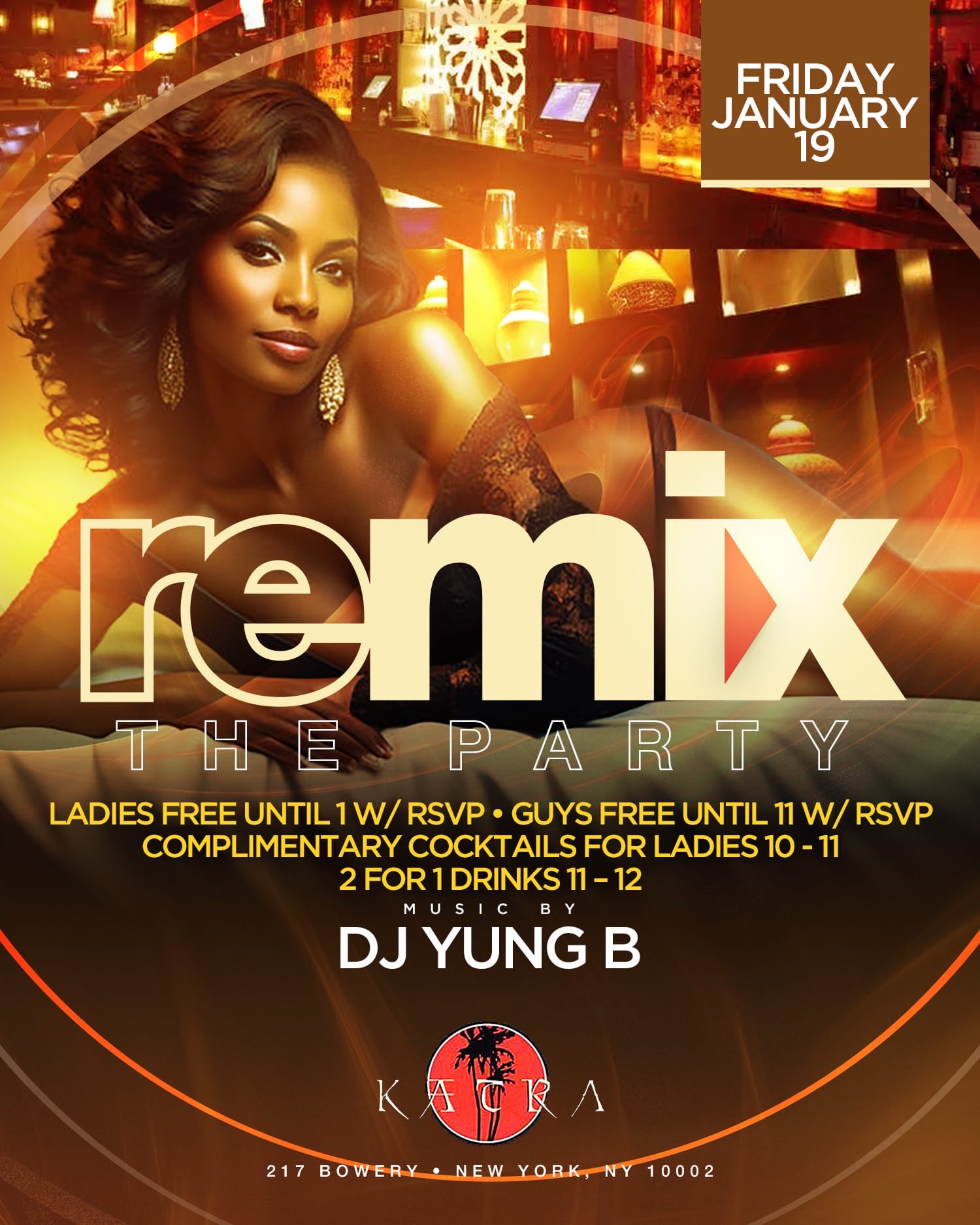 Buy tickets for NYC Hip Hop vs Reggae® Katra Lounge Remix Fridays Everyone FREE (Gametight) NYC Hip Hop vs Reggae® Katra Lounge Remix Fridays Everyone FREE (Gametight)