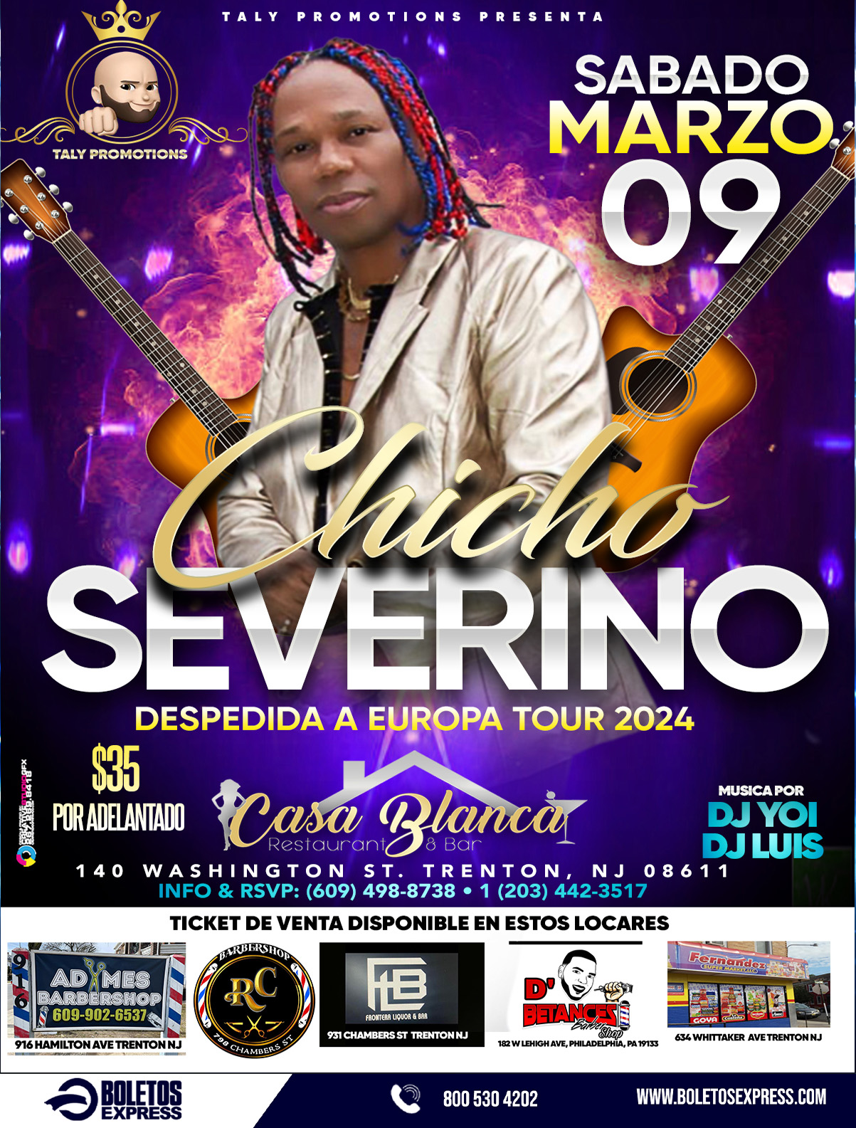 CHICHO SEVERINO DESPEDIDA A EUROPA TOUR 2024