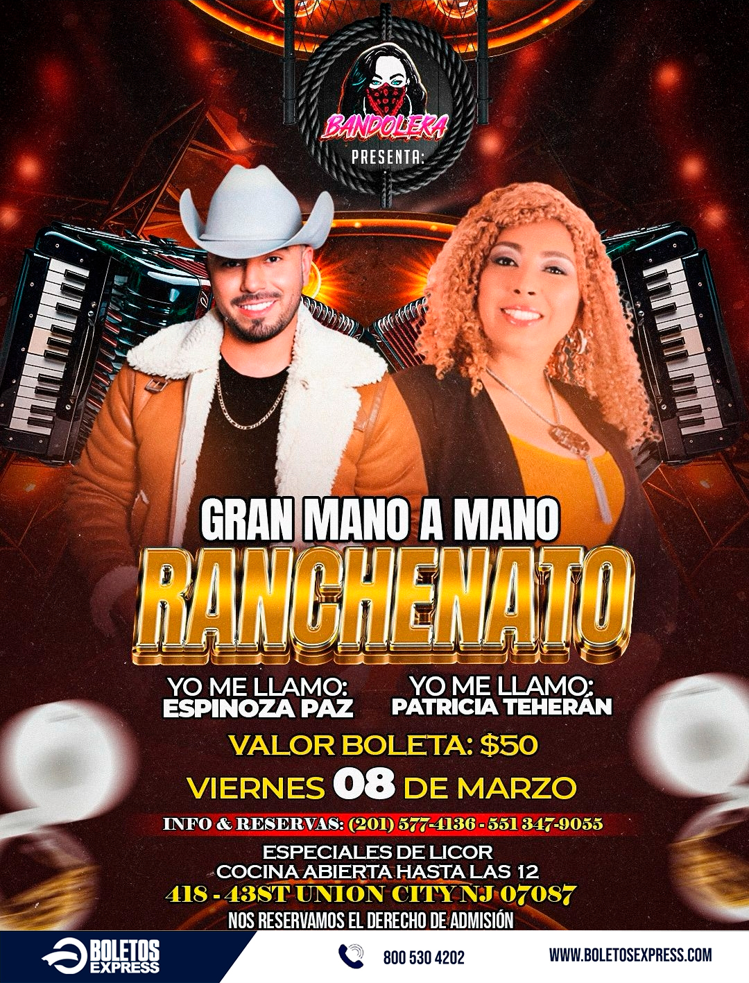 Buy tickets for ESPINOZA PAZ | PATRICIA TEHERAN ESPINOZA PAZ | PATRICIA TEHERAN