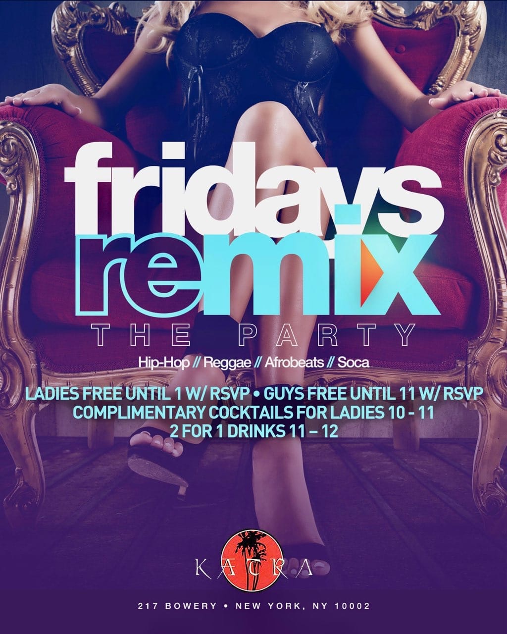 Buy tickets for NYC Hip Hop vs Reggae Katra Lounge Remix Fridays FREE Gametight Guestlist NYC Hip Hop vs Reggae Katra Lounge Remix Fridays FREE Gametight Guestlist