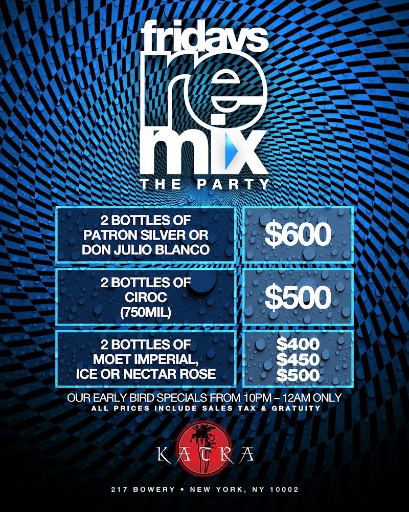 Buy tickets for NYC Hip Hop vs Reggae Katra Lounge Remix Fridays FREE Gametight Guestlist NYC Hip Hop vs Reggae Katra Lounge Remix Fridays FREE Gametight Guestlist