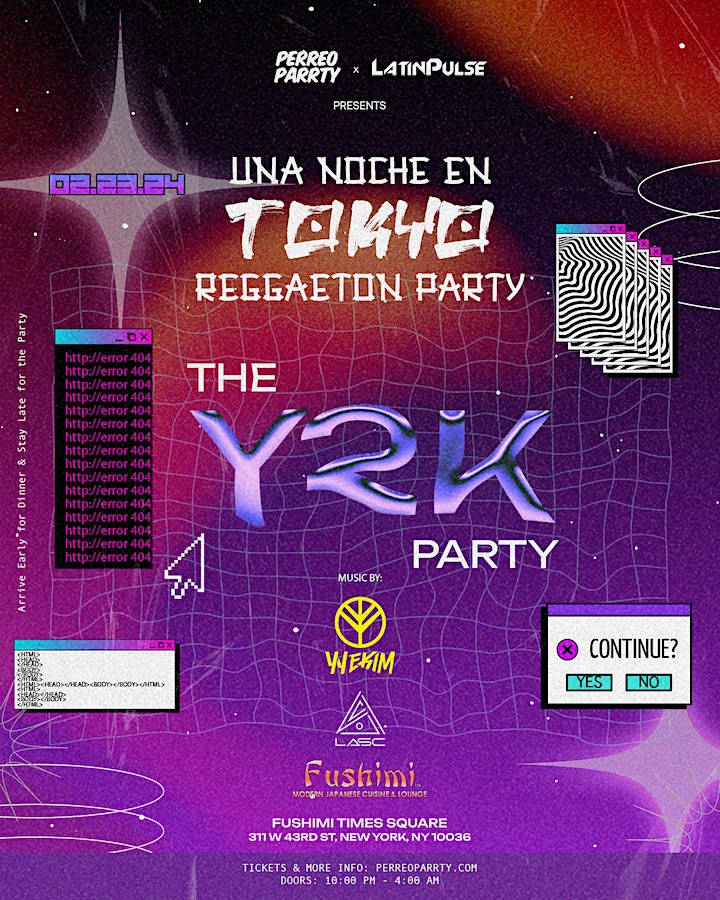 Un Noche en Tokyo: THE Y2k Party - Latin & Reggaeton Event at Fushimi NYC