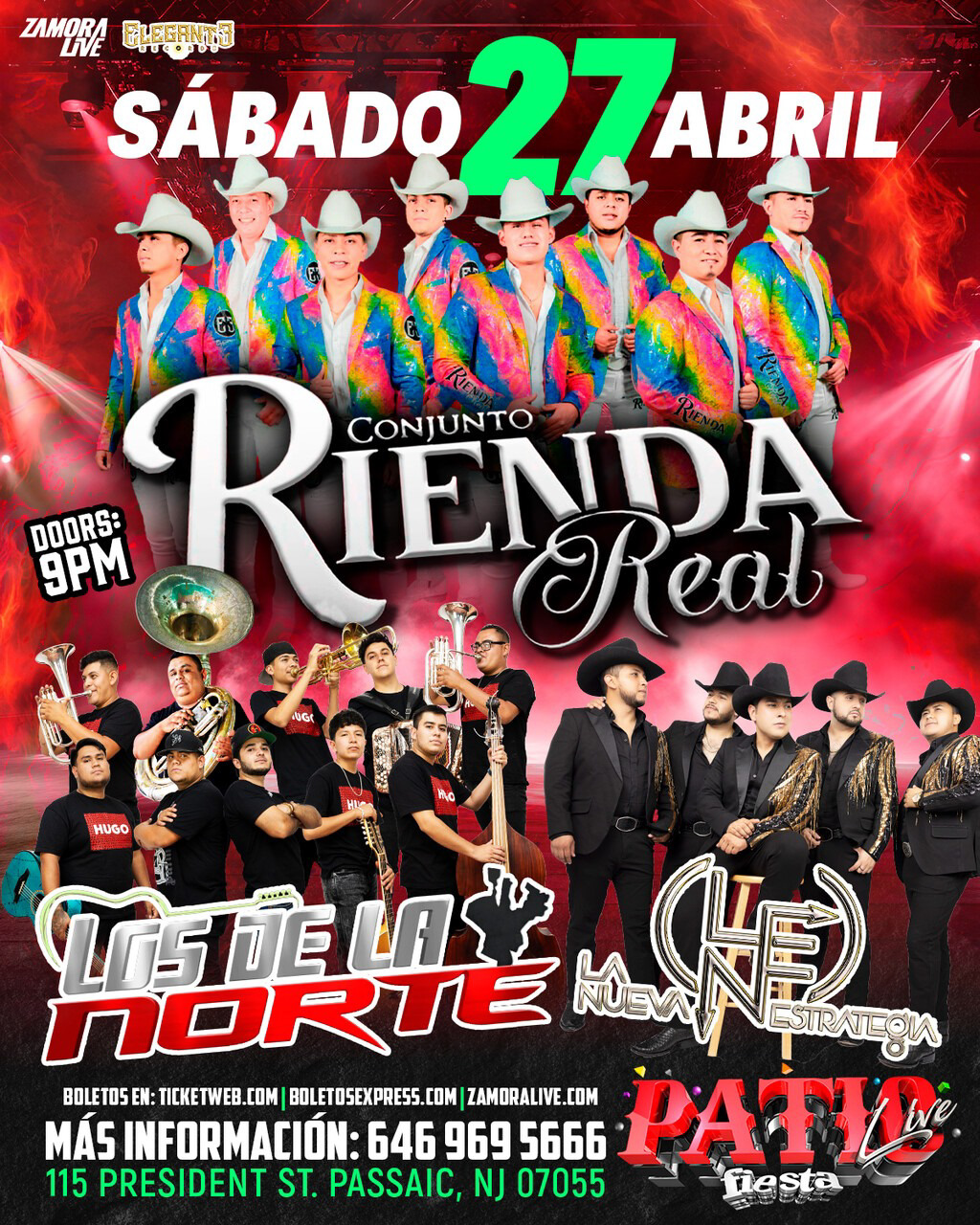 Buy tickets for CONJUNTO RIENDA REAL, LOS DE LA NORTE, LA NUEVA ESTRATEGIA CONJUNTO RIENDA REAL, LOS DE LA NORTE, LA NUEVA ESTRATEGIA