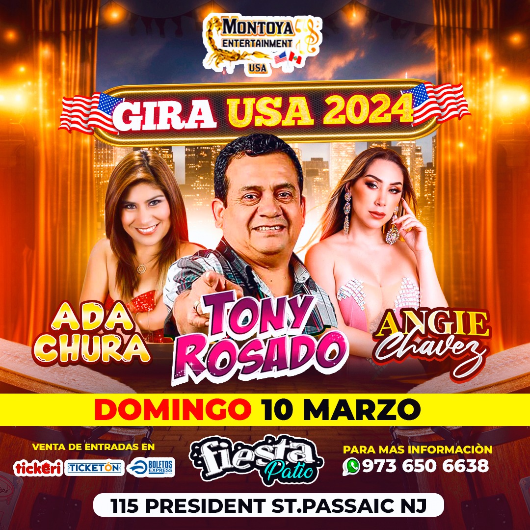 Buy tickets for TONY ROSADO, ANA CHURA, ANGIE CHAVEZ TONY ROSADO, ANA CHURA, ANGIE CHAVEZ