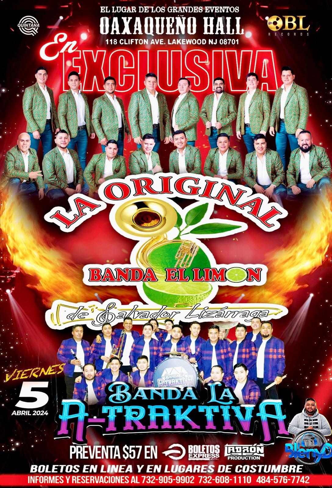 Buy tickets for LA ORIGINAL BANDA EL LIMON & BANDA LA A-TRAKTIVA LA ORIGINAL BANDA EL LIMON & BANDA LA A-TRAKTIVA