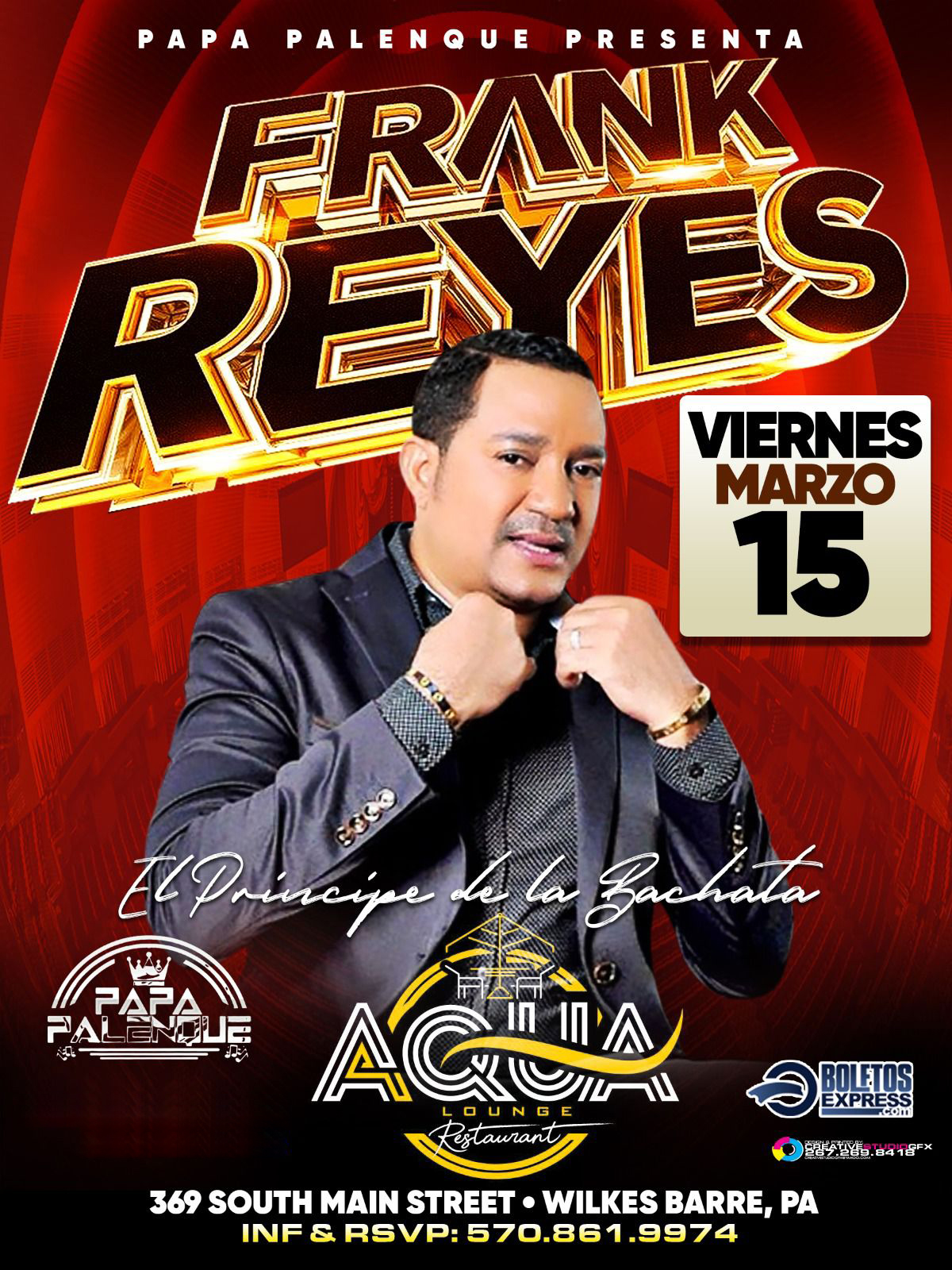 Buy tickets for FRANK REYES EL PRINCIPE DE LA BACHATA FRANK REYES EL PRINCIPE DE LA BACHATA