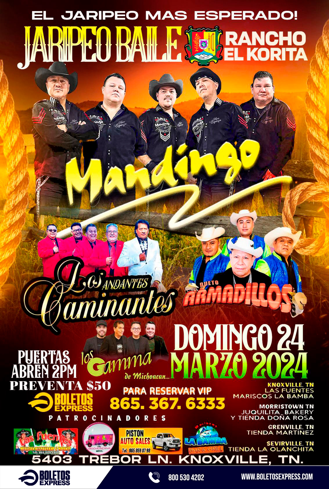 MANDINGO LOS ANDANTES CAMINANTES Tickets BoletosExpress