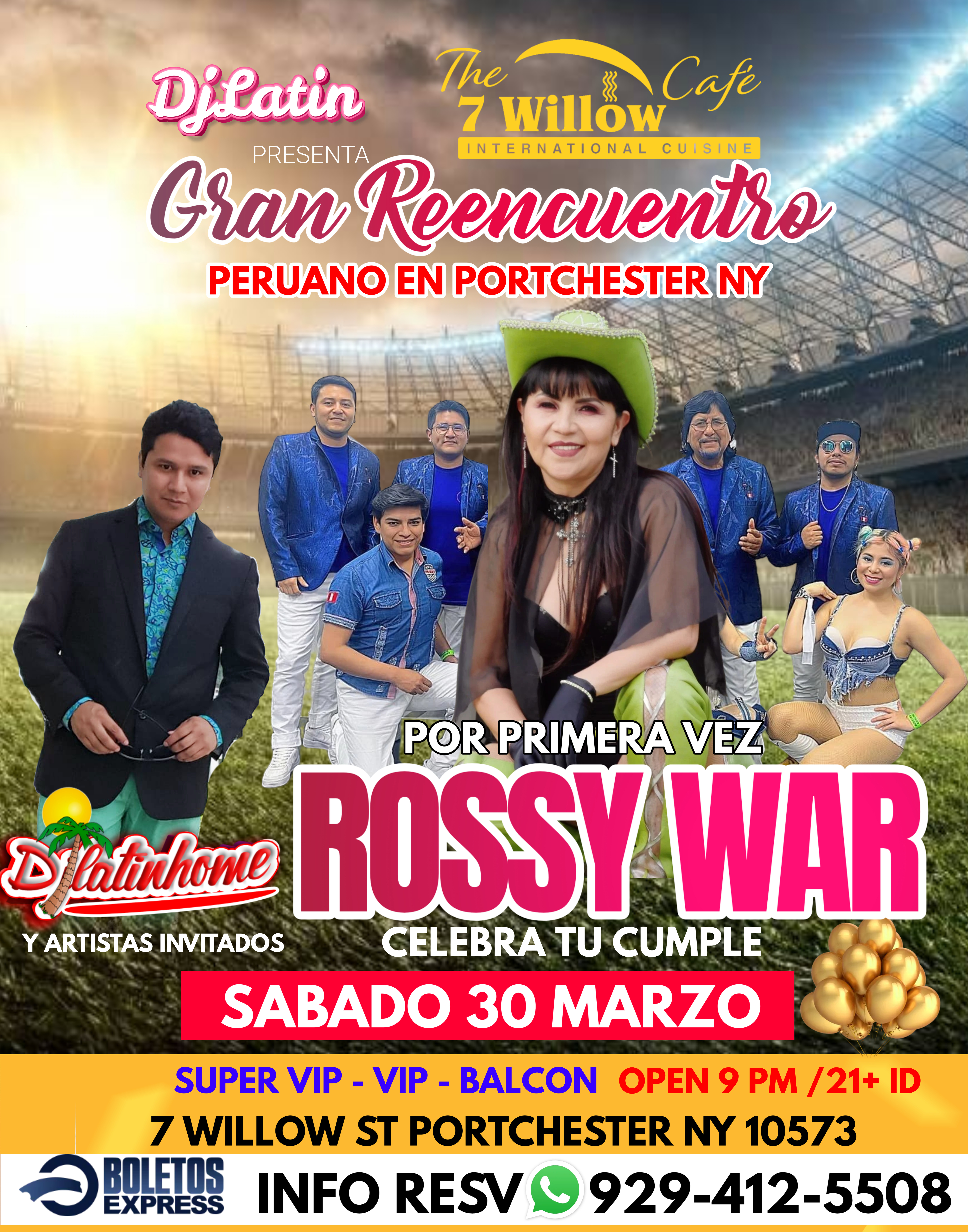 Buy tickets for ROSSY WAR Y SU BANDA kaliente PORTCHESTER NY ROSSY WAR Y SU BANDA kaliente PORTCHESTER NY