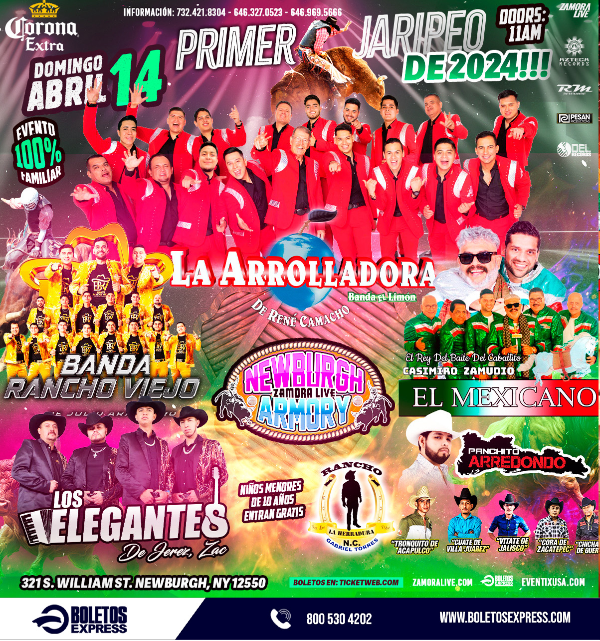 Buy tickets for La Arrolladora Banda El Limon • Los Elegantes de Jerez • Banda Rancho Viejo en Newburgh Armory (JARIPEO) La Arrolladora Banda El Limon • Los Elegantes de Jerez • Banda Rancho Viejo en Newburgh Armory (JARIPEO)