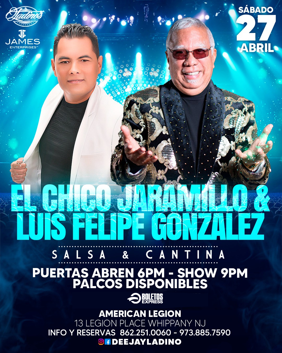 Buy tickets for EL CHICO JARAMILLO & LUIS FELIPE GONZALEZ EL CHICO JARAMILLO & LUIS FELIPE GONZALEZ